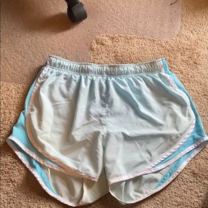Light blue Nike tempo Dri fit running shorts